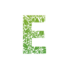 Letter E Plant Logo Template Design Vector, Emblem, Design Concept, Creative Symbol, Icon