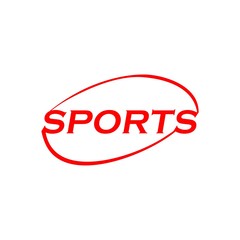 Sports word text logo