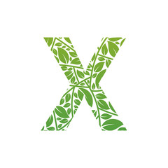Letter X Plant Logo Template Design Vector, Emblem, Design Concept, Creative Symbol, Icon
