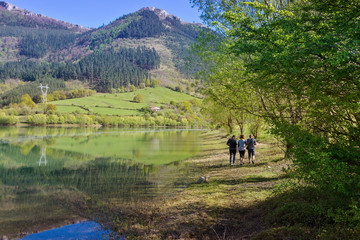 Urkulu swamp lake in Gipuzkoa province, Spain