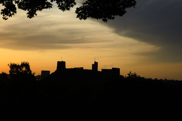 Obraz premium Vilnius landmarks in sunest