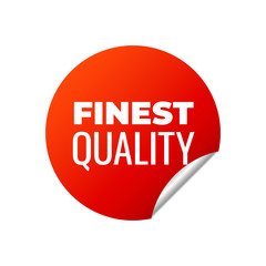 Red Vector Banner Sticker on white background, finest quality