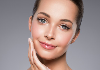Obraz premium Beauty woman face healthy skin concept