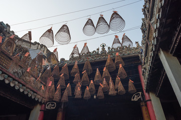 Ho Chi Minh City, Vietnam: hanging spiral incense sticks in Thien Hau Pagoda. Thien Hau Pagoda is...