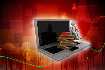 3d rendering business man in Folder icon with paper sheet and Graph 