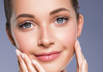 Beauty woman face healthy skin concept