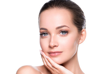 Beauty woman face healthy skin concept