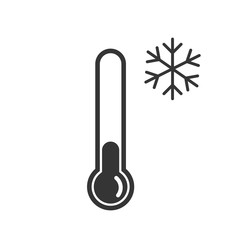 Thermometer freeze icon. Freezing icon. Snowing symbol. Weather freezing concept symbol