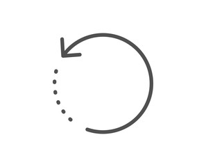 Recovery info line icon. Backup data sign. Restore information symbol. Quality design element. Linear style recovery data icon. Editable stroke. Vector