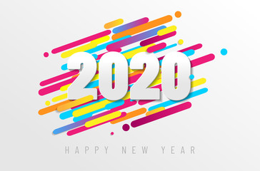 Happy New Year 2020 card