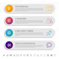 Modern design template for infographics with set of icons