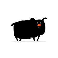 Funny dog, sketch for your design