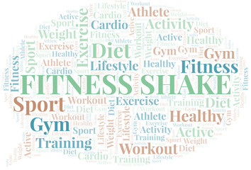 Fitness Shake word cloud. Wordcloud made with text only.