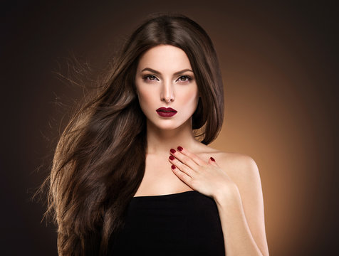 Beautiful hair woman long hairstyle model beauty concept female portrait