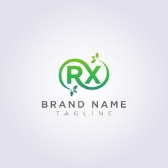 Logo Vector Leaf Icon Design RX Letter Symbol