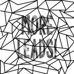 Text sign showing More Leads. Business photo showcasing initiation of consumer interest or enquiry into product Straight Line Doodles Creating Abstract Mosaic Style and Stained Glass Effect