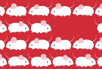 年賀状　テンプレート　横　2020