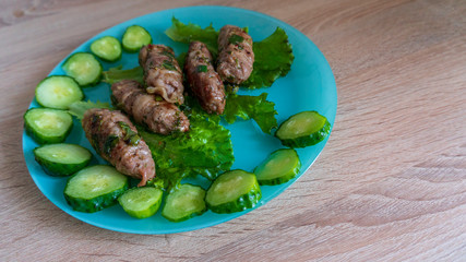 a Chevapchichi on the dish