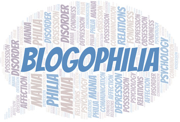 Blogophilia word cloud. Type of Philia.