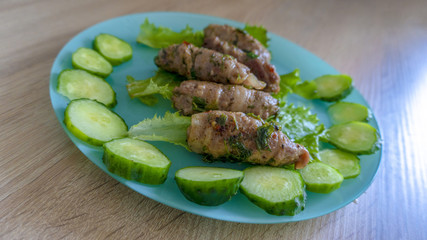 a Chevapchichi on the dish