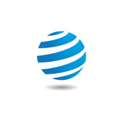 Globe technology ilustration logo