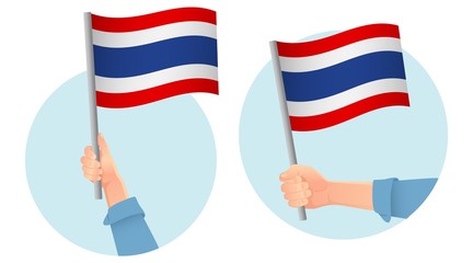 Thailand flag in hand icon