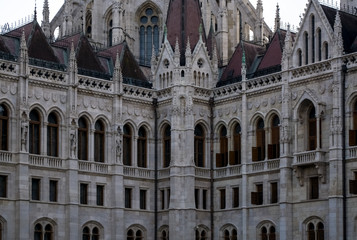 Fototapeta premium 12.06.2019. Hungary, Budapest. A historical sight, parliament in the downtown. Architecture.