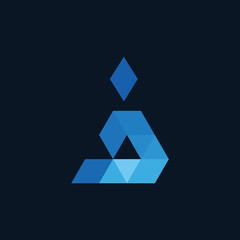 triangle bit logo and abstract logo