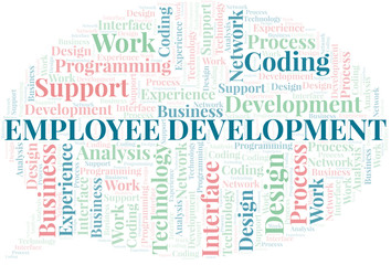 Obraz premium Employee Development word cloud. Wordcloud made with text only.
