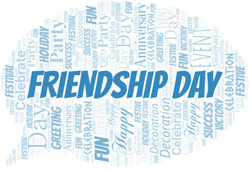 Fototapeta premium Friendship Day Word Cloud. Wordcloud Made With Text.