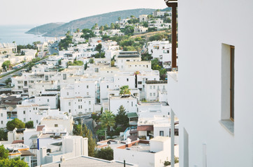 Fototapeta premium View of the sea coast and the city of Bodrum. - Image