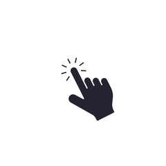 Hand click icon, vector isolated simple flat sign
