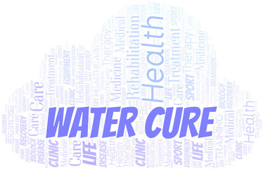 Water Cure word cloud. Wordcloud made with text only.