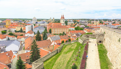 Obraz premium Eger, Hungary. View from castle walls towards old town