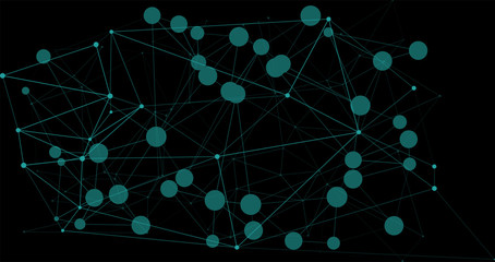 Digital experiment layout, abstract shapes science connections, background