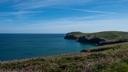 Cornwall rocky cove coastline England