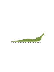 Crocodile figure on a white background