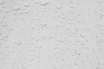 water drops on gray background