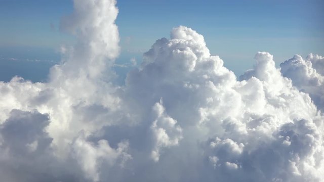 Blue sky with white clouds background