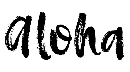 Summer brush lettering composition