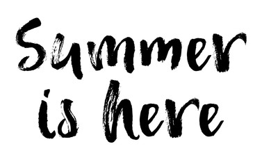 Summer brush lettering composition