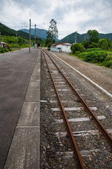 Fototapeta na wymiar ローカル線の風景