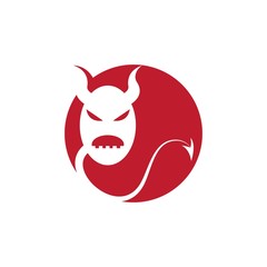 Obraz premium Devil logo vector template - Vector