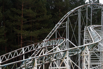 Architectural details of the metallic structure of a big ferris