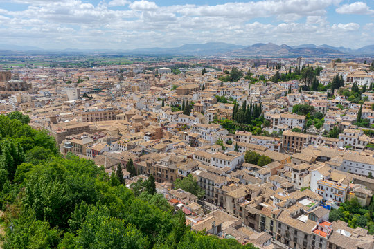 hermosa vista de la ciudad de Granada, España