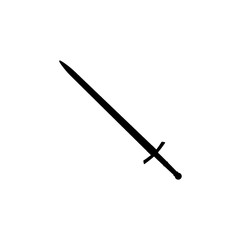 two-handed sword icon. vector illustration