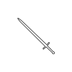 two-handed sword icon. vector illustration