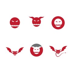 Fototapeta na wymiar Devil angel logo vector template - Vector