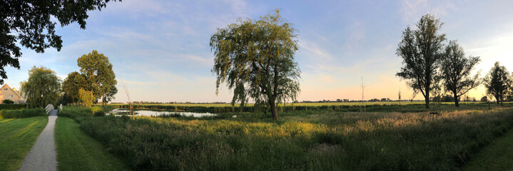 Panoram from farmland around Sneek in Friesland © TravelTelly