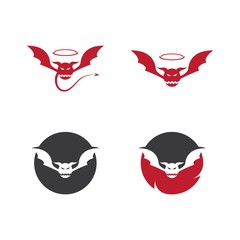 Devil angel logo vector template - Vector